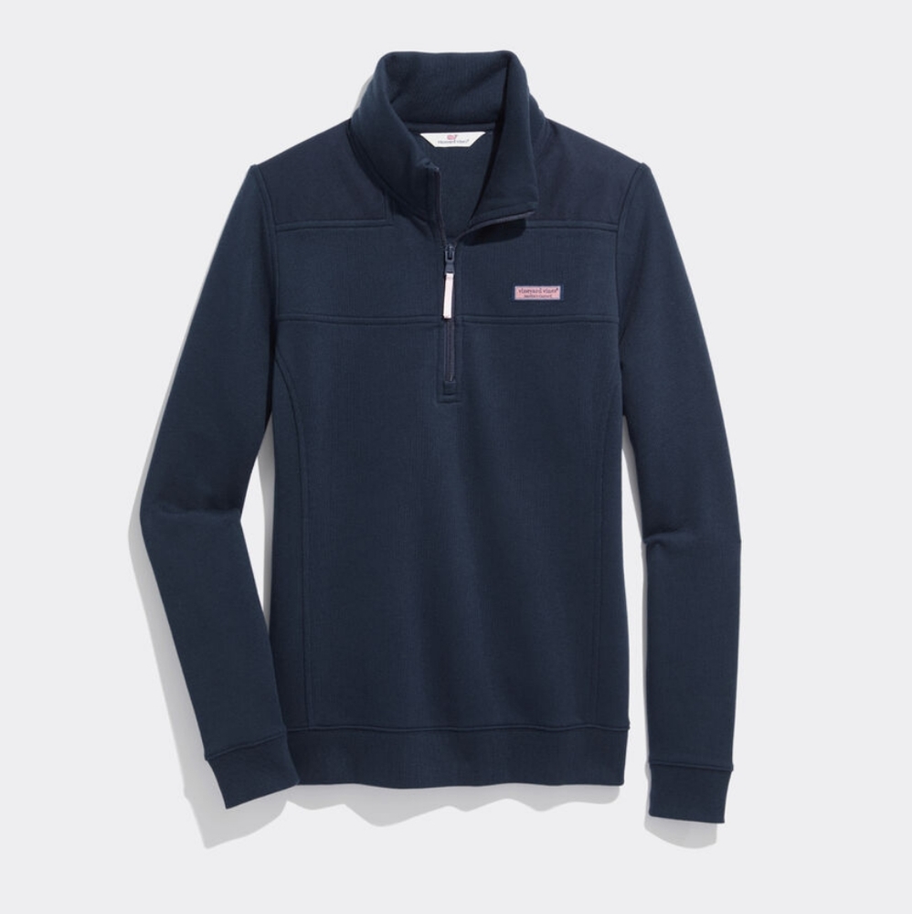 Vineyard Vines navy Shep shirt zip pullover